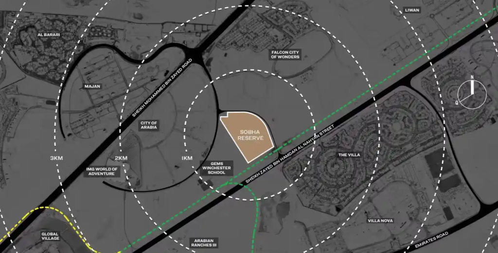 location of sobha at wadi safa