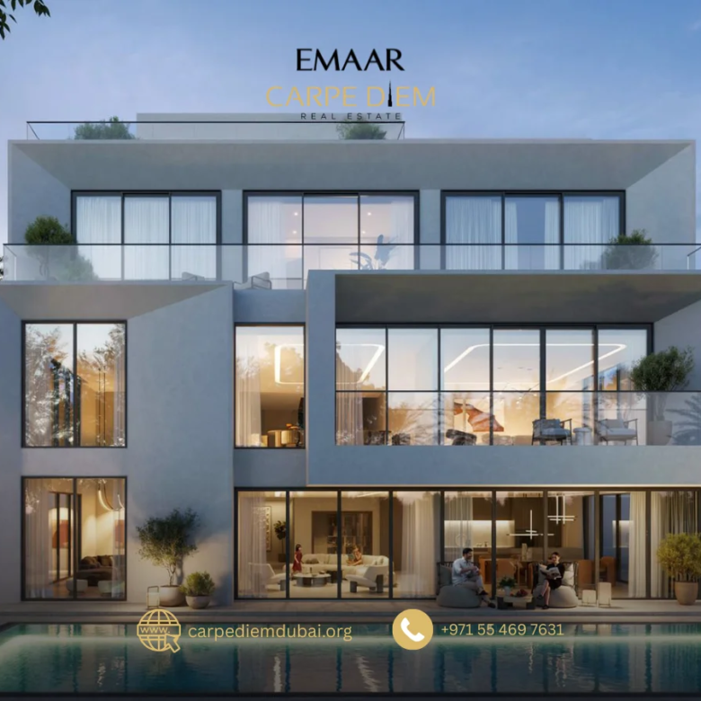 Spacious living room interior at Palace Villas Ostra featuring open-plan layouts and floor-to-ceiling windows