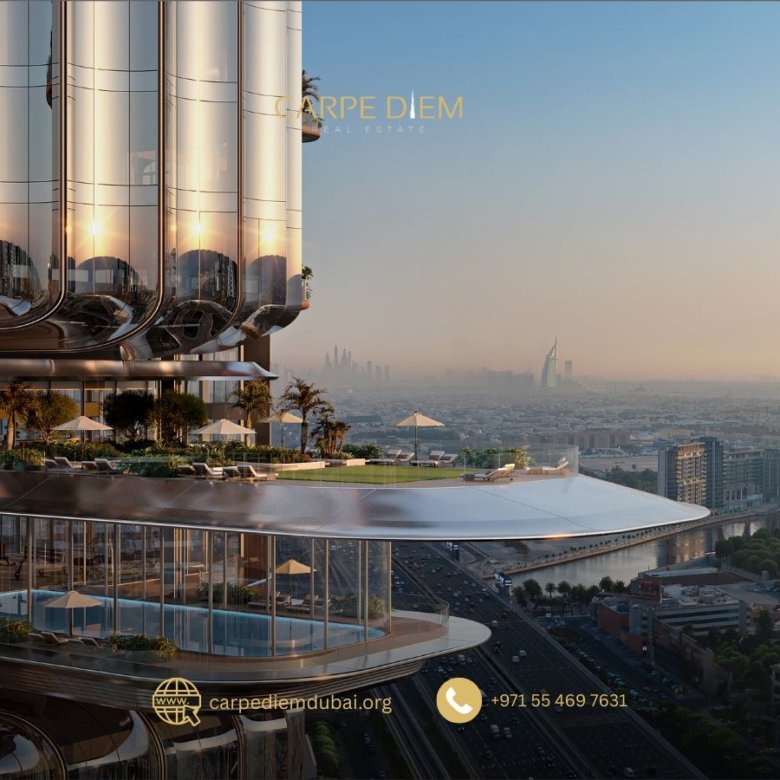 Lobby and entrance area of LUMENA tower with premium finishes and concierge service